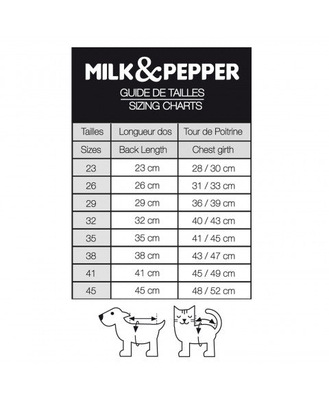 Milk and Pepper Kifordítható pufi kutyakabát