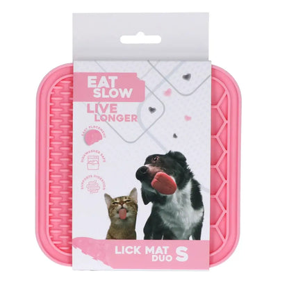 Eat Slow Live Longer Lick Mat Pink