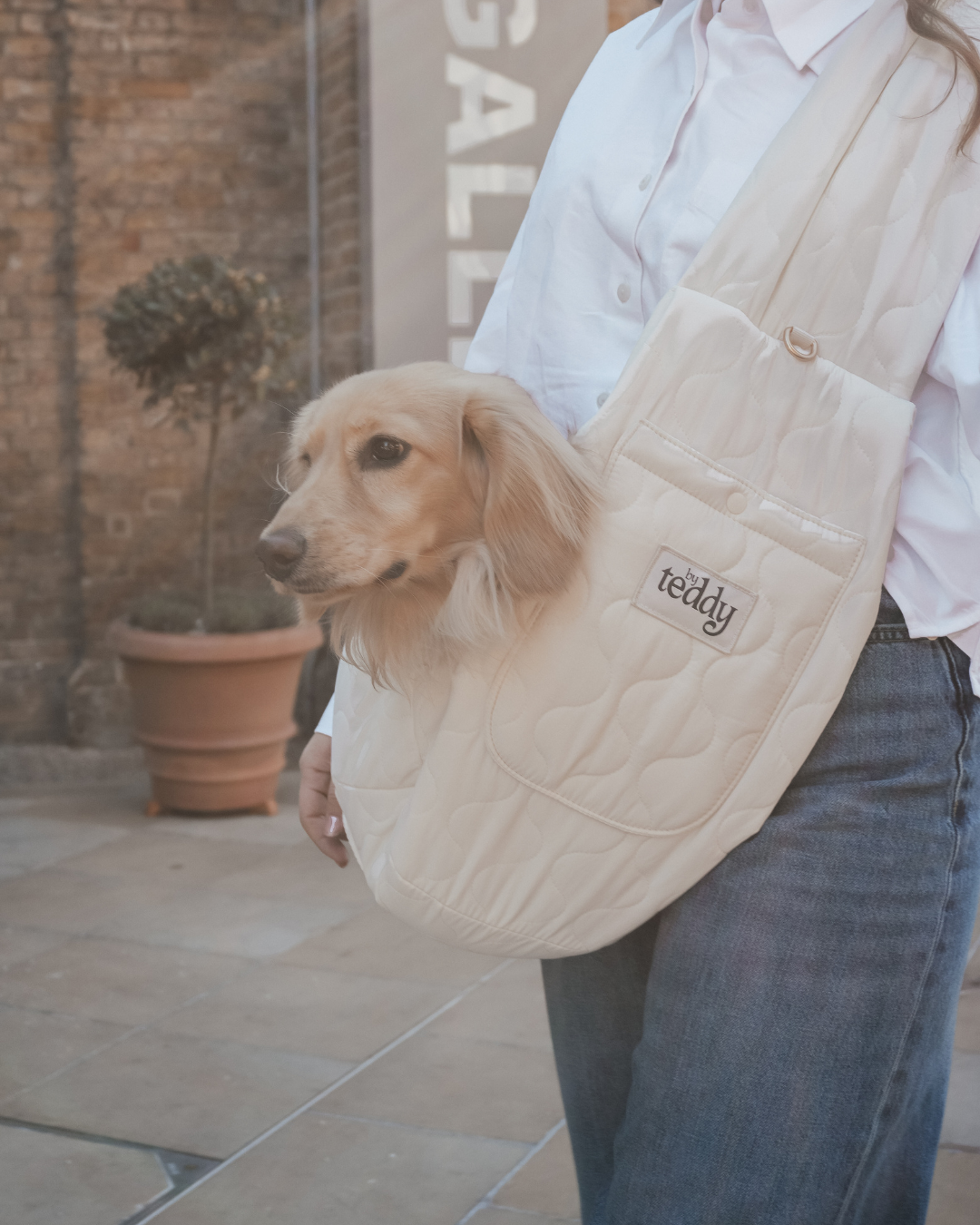 By Teddy Marshmallow | The Quilted Sling hordozó