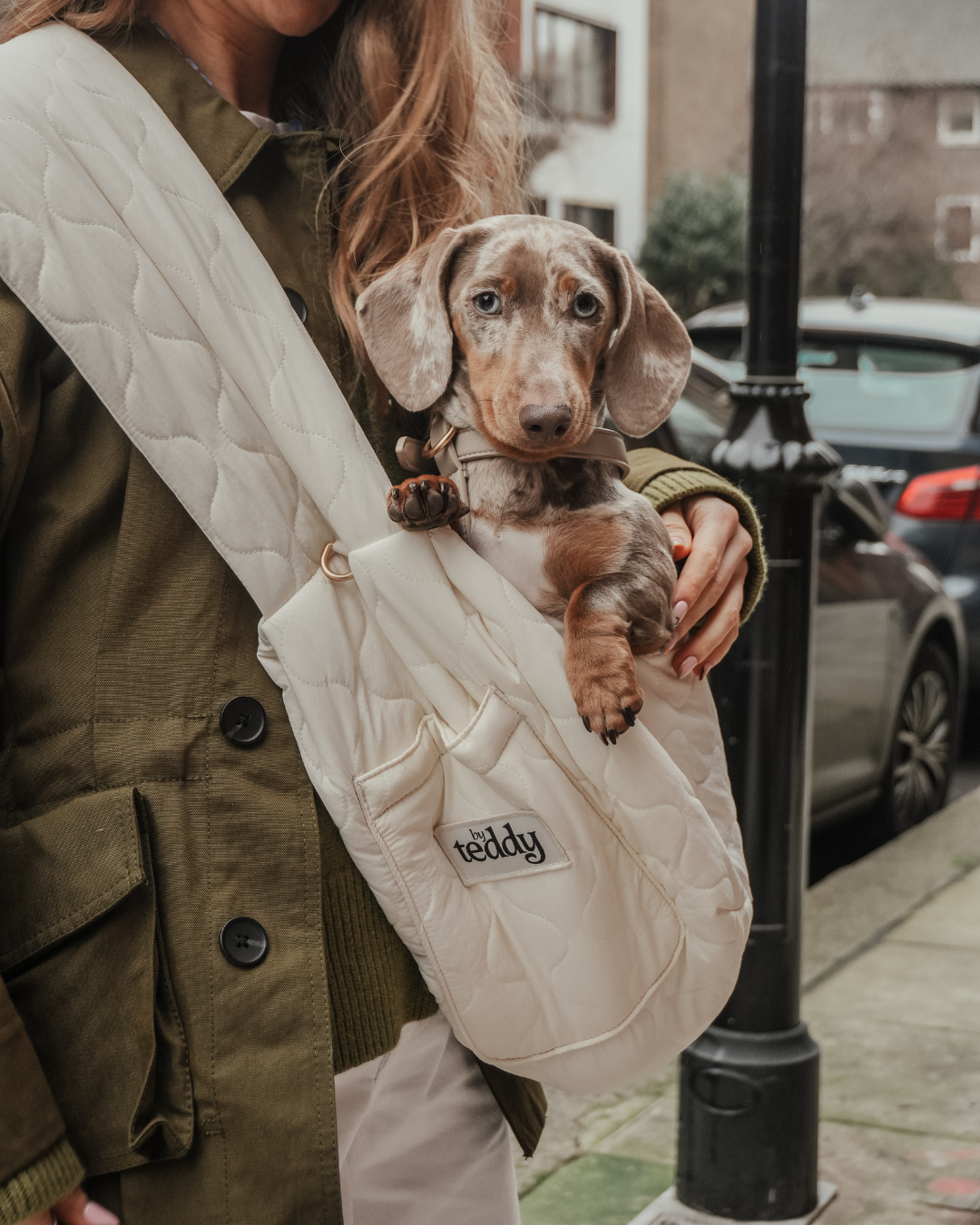 By Teddy Marshmallow | The Quilted Sling hordozó
