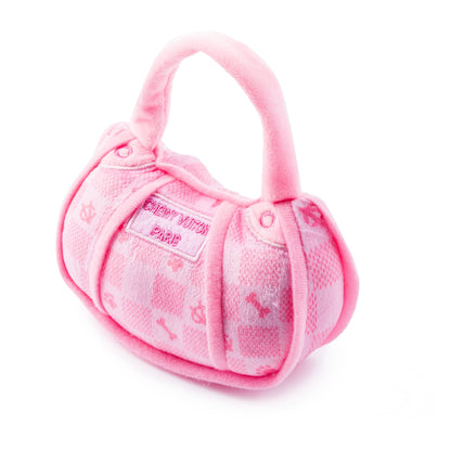 Pink Chewy Vuiton kézitáska kutyajáték
