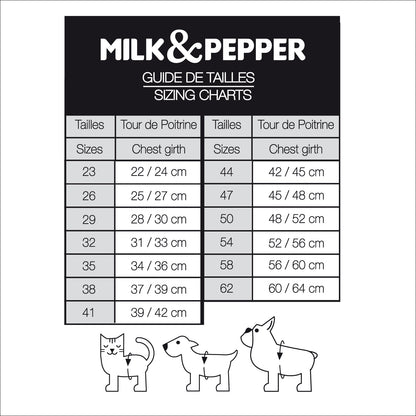 Milk & Pepper virágmintás kutyahám