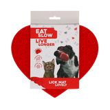 Eat Slow Live Longer Lick Mat Lovely Red