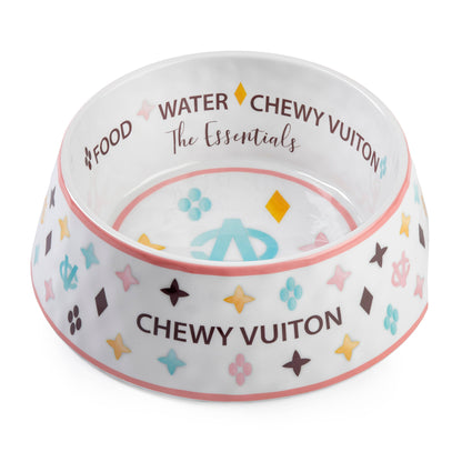 Fehér Chewy Vuiton kutyatál