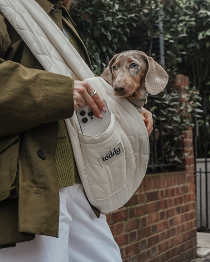 By Teddy Marshmallow | The Quilted Sling hordozó
