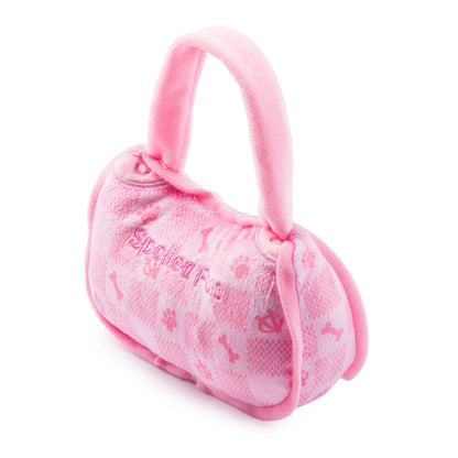 Pink Chewy Vuiton kézitáska kutyajáték