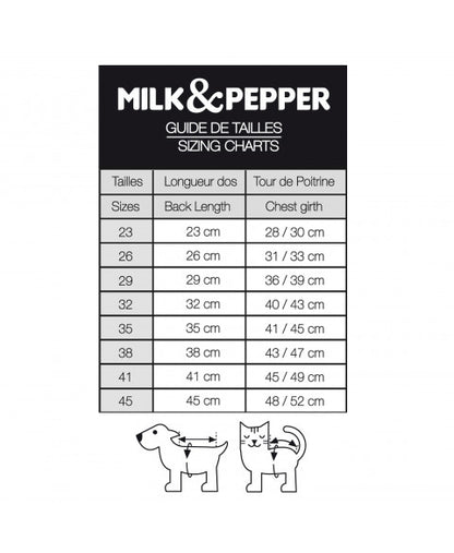 Milk and Pepper Kifordítható pufi kutyakabát